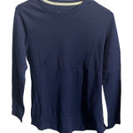 Isaac Mizrahi Live Essentials Womens XS Navy Long Sleeve Crewneck Top Photo 0