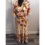 New NWT Figeroa Flower Flutter Sleeve Tiered Sunflower Floral Large Lined Yellow Size XL Photo 1