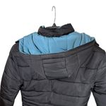 The Hideout Clothing Black/Light Blue Reversible Puffer Jacket Size Small Black Photo 4