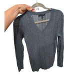 Banana Republic  size xs shimmery gray metallic sweater long sleeve shirt Photo 0