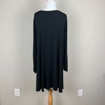 Comfy USA Tunic Top Women Large Black Long Sleeve Button Cuff High Low Lagenlook Photo 6