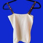 INC ‎ White Top with beaded straps​ Photo 6