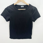 Olivia Rae Black Short Sleeve Crew Neck Stretch Tee Shirt Women's Size Small S Photo 0