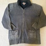 Quacker Factory Y2K  Acid Wash Denim Sweater Photo 0