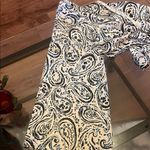 ZARA  Black and White Paisley Blouse size S Photo 8