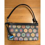 Dooney & Bourke Y2K  Wristlet Multicolor Circle Stamp Medallion Logo Design Photo 4