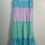 Andrew Marc  Marc New York Multi color tiered maxi dress size large Photo 3