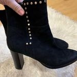 Jimmy Choo  suede style black booties studded size 38.5 Photo 9