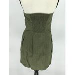Honey Peach Green 100% Cotton Mini Dress Sz S | Cargo Pockets & Full‎ Zipper Photo 10
