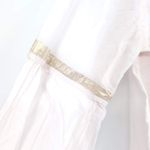 Free People Pink Shimmers And Stripe Slouchy Button Up Shirt Women's Size M -GUC Photo 5