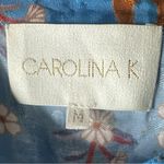 Carolina K Pant Floral Jacquard Jumpsuit Pantsuit Medium Blue Photo 9