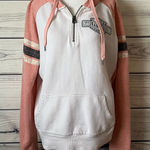 Harley Davidson Harley-Davidson Pink & White Quarter Zip Hoodie Photo 0