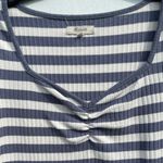 Madewell Shirt Womens Large Casual Cropped Short Sleeve Ribbed Stretch Top Photo 2