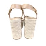 Marc Fisher Viga Espadrille Platform Wedge Heel Sandals Size 9.5M Beige Raffia Photo 4