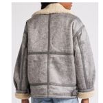 BDG NWOT  Stevie Women's Gray Faux Leather Longline Aviator Jacket Photo 5