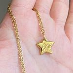 Handmade grunge y2k star swirl fully gold stainless steel chain necklace💫🌀 Photo 3