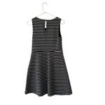 INC  Womens Black & White Striped Sleeveless A-Line Dress M Casual Office Work Photo 1