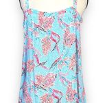 Crown & Ivy  women's medium cold shoulder top wide strap blue beachy themed top Photo 10