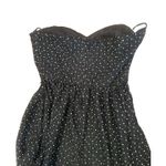 Vtg Diamonds Run Jumpsuit Black Polka Dot Strapless Sweetheart Harem Retro XS Photo 4