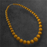 Vintage Womens Chunky Yellow Beaded Statement Princess Matinee Necklace Y2K 90's Photo 2