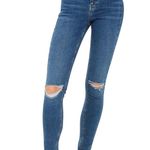 Topshop Jaime Blue Ripped Skinny Jeans Photo 0