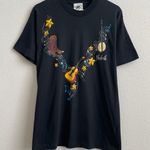 Fruit of the Loom Vintage 90s Black Nashville Music Single Stitch Destination Unisex Graphic Tee Photo 0