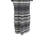 Jude Connally Striped Dress Short Sleeve White Navy Blue Size Medium Photo 7