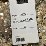 Mac Duggal Sequined Plunging V-Neck Sheath Dress 4930L Nude/Gold size 0 Photo 13