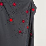 American Vintage Y2K Goth Whimsigoth Vtg black beaded flower formal dress Photo 1