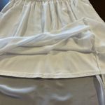 Sheilay White Smocked Sleeveless Camisole dress fringe top women’s size small Photo 1