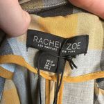 Rachel Zoe yellow tartan plaid S lightweight trench coat Photo 4