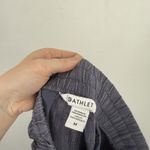 Athleta  Retreat Linen Ankle Pant High Rise Blue Coastal Travel Womens Medium Photo 5