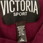 Victoria's Secret Victoria Sport burgundy w/silver sleeve spellout crewneck sweatshirt size M. Photo 3