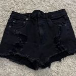 Aeropostale Black High Rise Distressed Shorts Size 10 Photo 0