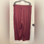 Banana Republic  Women’s Burgundy Satin Pajama Set Size XL Photo 7