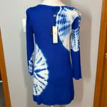 Beldini Tie Dye Tunic Top Rhinestone‎ Embellished Long Sleeve Blue M NEW Size M Photo 4
