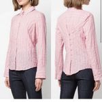 Cinq à Sept Cinq a Sept Marisol Striped Pink Button Down Blouse Photo 1