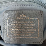 Coach K1580 Edie Turnlock Blue Leather Hobo Shoulder Bag Silver Photo 5