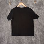 Sézane  Cotton Short Sleeve T Shirt Black Quiet Luxury Womens Large Photo 3