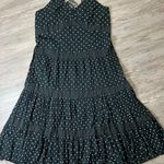 Mlle Gabrielle  Black and White Polka Dot Midi Dress Photo 0