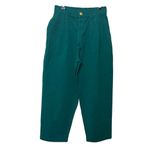 Big Bud Press Trousers Women’s Petite Small Green High Rise Relaxed Fit Cotton Size 26 Photo 1