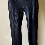 Spanx Faux Leather Leggings Black High Rise Control Waist Shaping Pants Medium Photo 0
