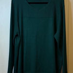 Source Unknown Forest Green Knit Long Sleeve Top Women's Casual Pullover Sweater Plus Sz 2X/3X Photo 0