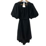 Moon River Black Bubble Sleeve Back Cutout Mini Dress Size Large Photo 3