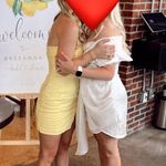 American Threads Yellow Strapless Dress Photo 3