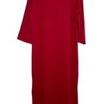 Gretchen Scott Women's Plus Size Ruffneck Maxi Dress Crimson Red NWT 3/4 Sleeve Photo 2