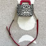 Betsey Johnson Top Handle Crossbody in Leopard/Red Photo 4