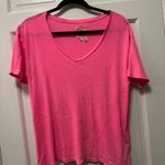 Chaser  Neon‎ Pink Short Sleeve V-Neck Tee Size Small Photo 1