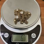 Givenchy Gold-tone Chain Clear Crystal Bezel 39” Long Station Necklace 67g. Photo 7