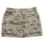 White Fox Boutique  - Power Hour Mini Skirt in Tan & White Photo 2